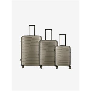 Sada tří cestovních kufrů v metalické šedé barvě Travelite Air Base S, M, L obraz