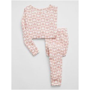 Bílo-růžové dětské vzorované pyžamo GAP obraz