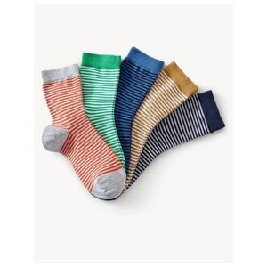 Sada pěti párů dětských barevných ponožek Marks & Spencer obraz
