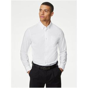 Bílá pánská košile Marks & Spencer Oxford obraz