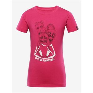 Tmavě růžové holčičí tričko ALPINE PRO Dallo obraz