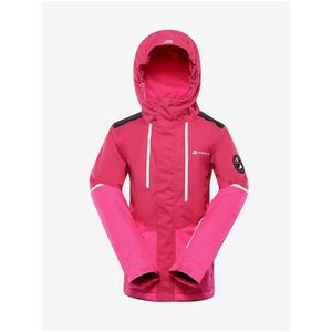Tmavě růžová holčičí lyžařská bunda s membránou PTX ALPINE PRO Zaribo obraz