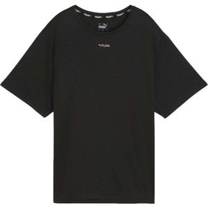 Puma GRAPHIC OVERSIZED PUMA FIT TEE Dámské sportovní triko, černá, velikost obraz