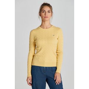 SVETR GANT STRETCH COTTON CABLE C-NECK žlutá XXXL obraz