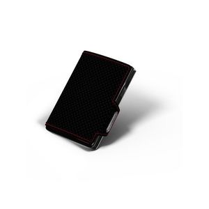 Černá vzorovaná kožená peněženka Mondraghi Racing obraz