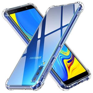 Techsuit Anti Shock silikonové pouzdro pro Samsung Galaxy A7 2018 transparentní obraz