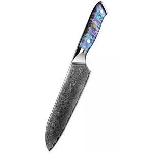 Damaškový kuchyňský nůž Ičihara Santoku obraz