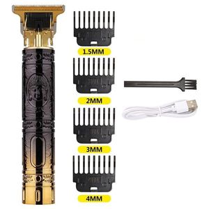 Elektrický strojek na vlasy s USB nabíjením Budha Černá/Zlatá obraz