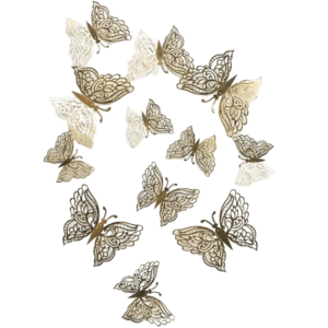 Motýli na stěnu Elegant Zlatá obraz