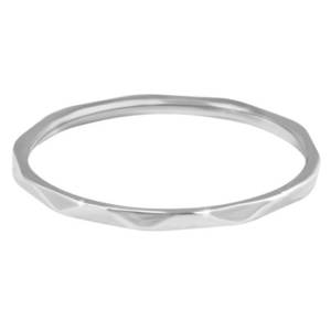 Troli Minimalistický ocelový prsten s jemným designem Silver 52 mm obraz