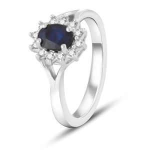 Beneto Exclusive Okouzlujicí prsten s modrým safírem SAFAGG4 58 mm obraz