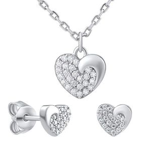 Silvego Stříbrný dárkový set šperků LOVE pro zamilované MWS11187 (náušnice, náhrdelník) obraz