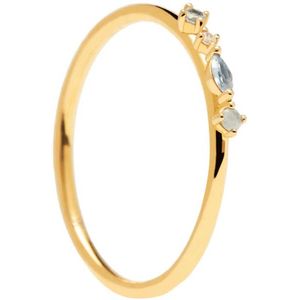 PDPAOLA Půvabný pozlacený prsten ze stříbra MIDNIGHT BLUE AN01-193 54 mm obraz
