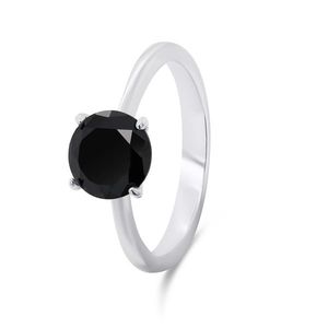 Brilio Silver Nadčasový stříbrný prsten s černým zirkonem RI057WBC 50 mm obraz