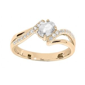 Troli Krásný pozlacený prsten s krystalem PO/SR09000D 58 mm obraz