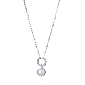 Viceroy Třpytivý stříbrný náhrdelník s perlou Elegant 13180C000-90 obraz