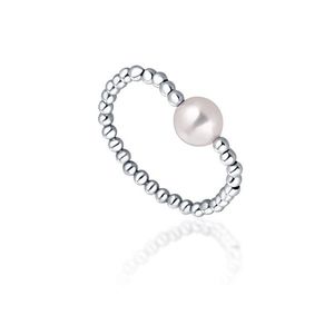 JwL Luxury Pearls Minimalistický stříbrný prsten s pravou sladkovodní perlou JL0790 obraz