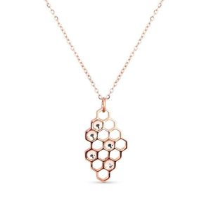 Vuch Designový bronzový náhrdelník Bee Rose gold obraz