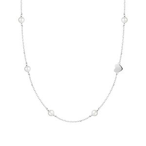 Preciosa Romantický náhrdelník s říčními perlami a srdíčkem Pearl Passion 6156 01 obraz
