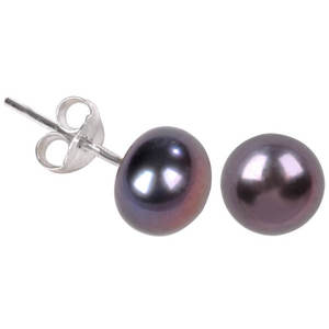 JwL Luxury Pearls Náušnice z pravých kovově modrých perel JL0028 obraz