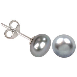 JwL Luxury Pearls Náušnice s pravou šedou perlou JL0029 obraz