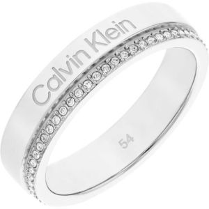 Calvin Klein Ocelový prsten s krystaly Minimal Linear 35000200 56 mm obraz