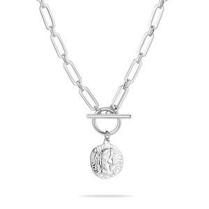 Tamaris Moderní ocelový náhrdelník s mincí Coins TJ-0438-N-45 obraz