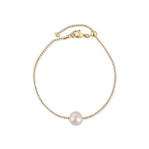 JwL Luxury Pearls Jemný pozlacený náramek s pravou perlou JL0711 obraz