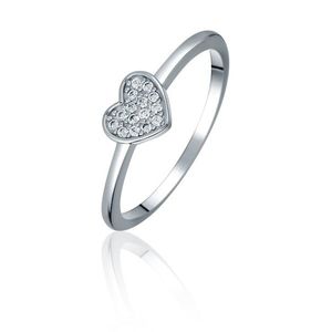JVD Romantický stříbrný prsten se srdíčkem SVLR0980X61BI 46 mm obraz