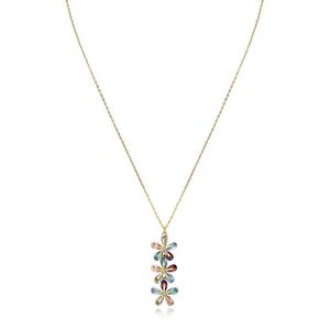 Viceroy Pozlacený náhrdelník s barevnými květinami Elegant 13083C100-39 obraz