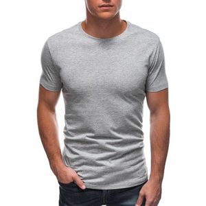 Šedé melírováno bavlněné tričko s krátkým rukávem TSBS-0100 obraz