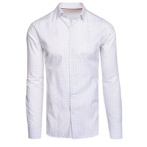Trendy bílá košile s jemným vzorem obraz