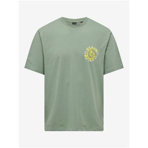 Světle zelené pánské tričko ONLY & SONS Lucian obraz