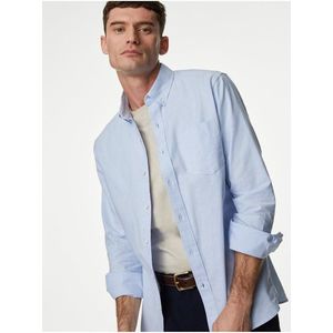 Světle modrá pánská košile Marks & Spencer Oxford obraz