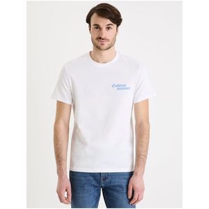 Bílé pánské tričko Celio Gexend obraz