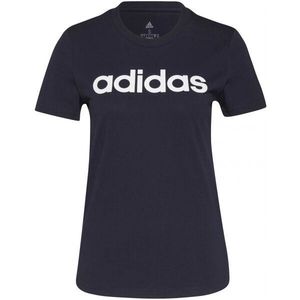 adidas LINEAR TEE Dámské tričko, tmavě modrá, velikost obraz