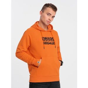 Trendy oranžová mikina s nápisem V1 SSPS-0155 obraz