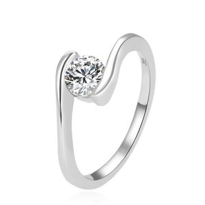 Beneto Elegantní stříbrný prsten s čirým zirkonem AGG367 52 mm obraz