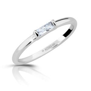 Modesi Minimalistický stříbrný prsten se zirkonem M01012 54 mm obraz