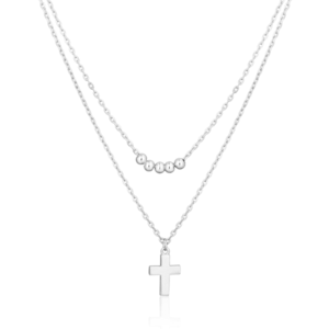 JVD Dvojitý stříbrný náhrdelník Křížek SVLN0395X610045 obraz