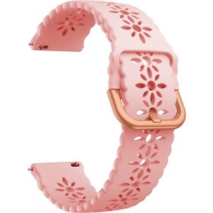 4wrist Silikonový řemínek s květinovým vzorem 20 mm - Pink obraz