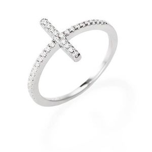 Amen Třpytivý stříbrný prsten se zirkony Diamonds RCRBBZ 52 mm obraz