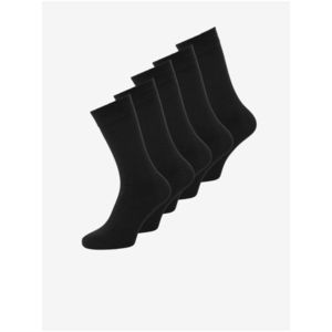 Sada pěti párů černých ponožek Jack & Jones Basic Bamboo obraz