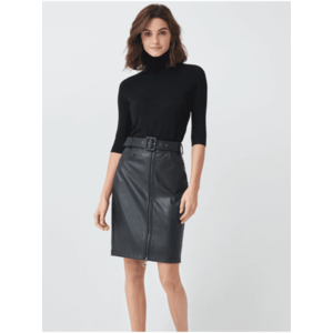 Černá pouzdrová koženková sukně Salsa Jeans Secret Glamour obraz