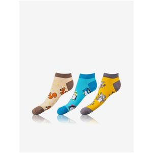 Sada tří párů unisex barevných vzorovaných ponožek Bellinda CRAZY IN-SHOE SOCKS 3x obraz