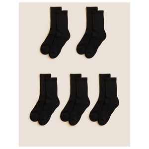 Sada pěti párů dámských ponožek v černé barvě Marks & Spencer obraz