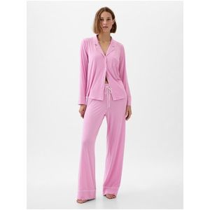 Růžové dámské pyžamové kalhoty GAP obraz