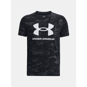 Under Armour UA Sportstyle Logo Aop SS Triko dětské Černá obraz