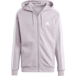 adidas ESSENTIALS FLEECE 3-STRIPES FULL-ZIP HOODIE Pánská mikina, růžová, velikost obraz