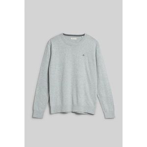 SVETR GANT SHIELD CLASSIC COTTON C-NECK LIGHT GREY MELANGE obraz